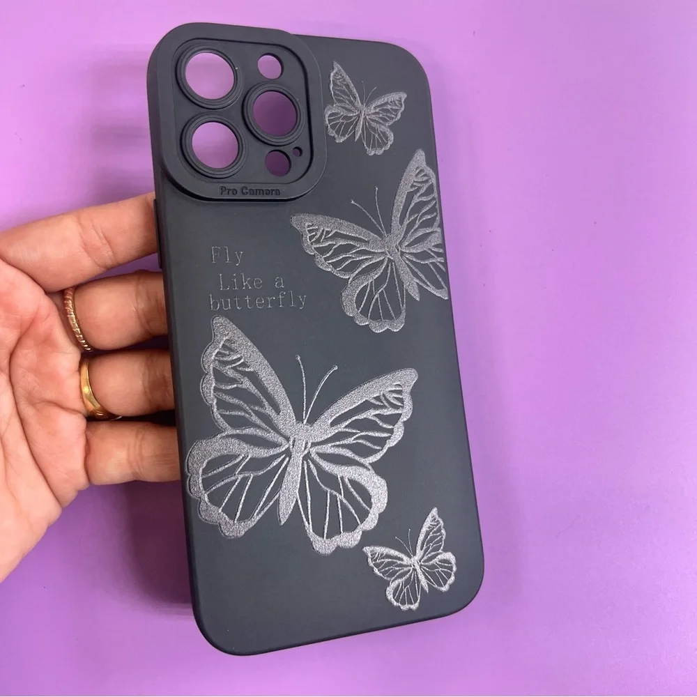 iPhone 13 PRO MAX case fly butterfly black